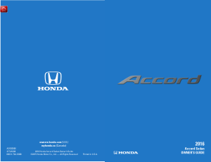2016 Honda Accord Quick Guide